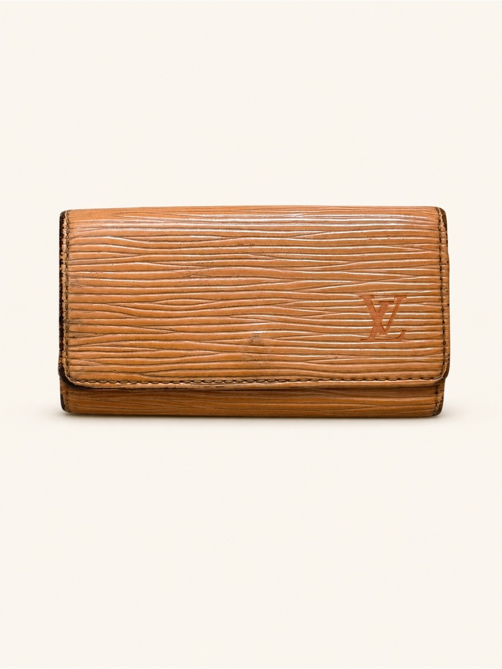 Louis Vuitton Orange Epi Leather 4 Key Holder Case Vintage - Picture 1 of 7